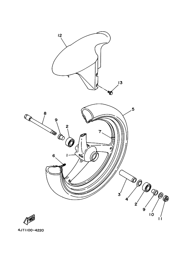 22 - FRONT WHEEL