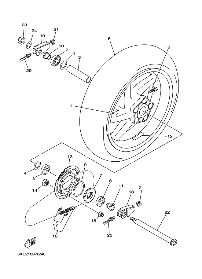 24 - ROUE ARRIERE
