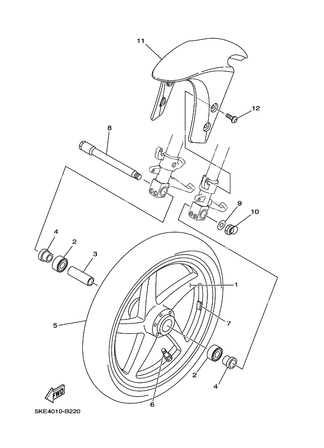 22 - FRONT WHEEL
