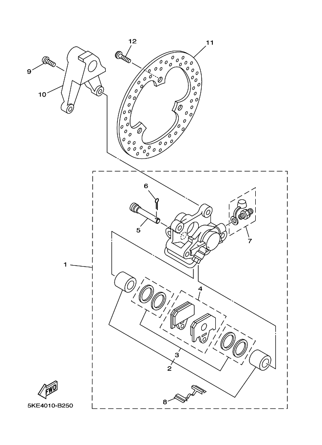 25 - REAR BRAKE CALIPER