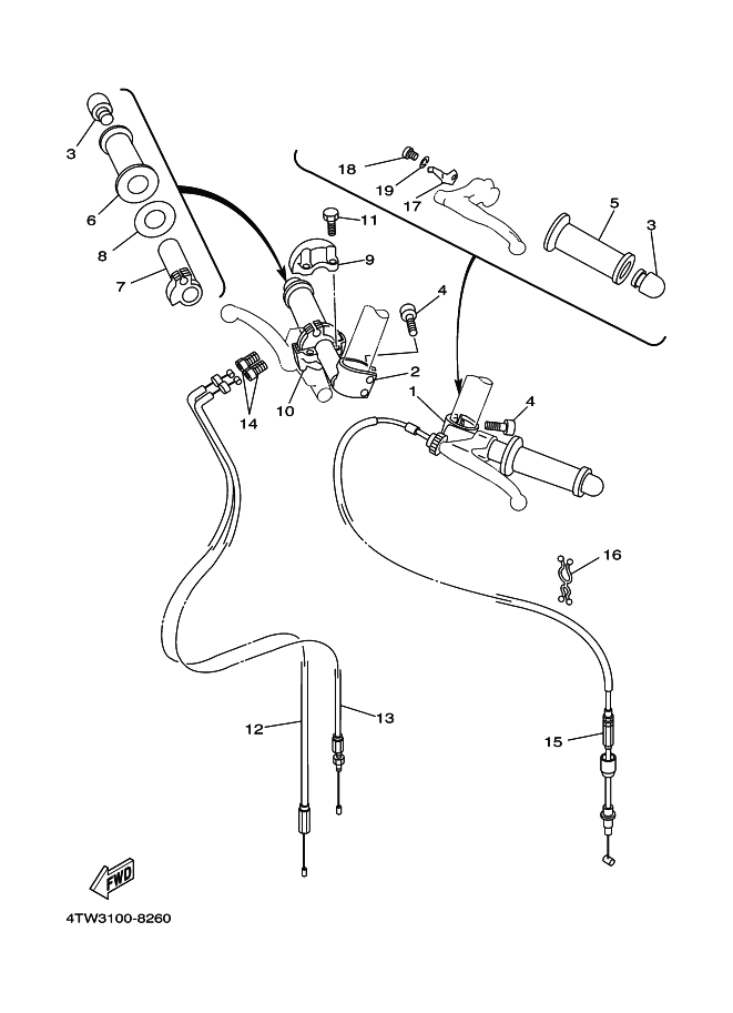 26 - STEERING HANDLE. CABLE