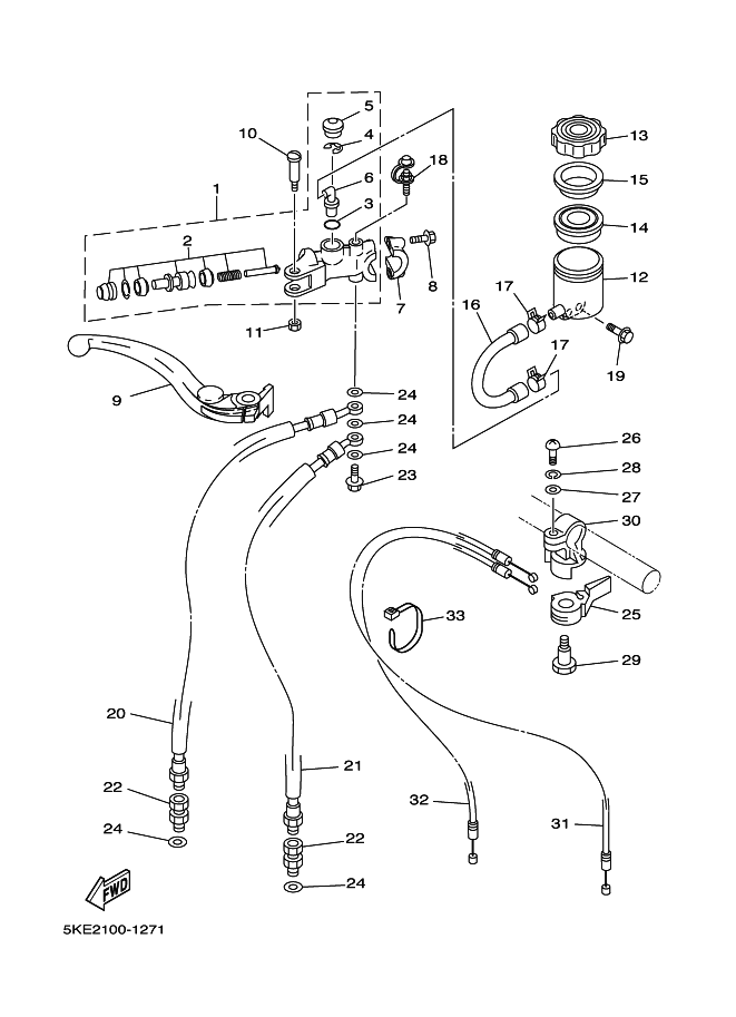 27 - FRONT MASTER CYLINDER
