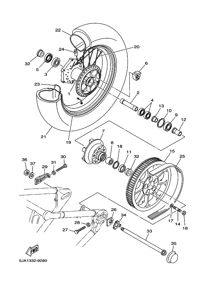 28 - ROUE ARRIERE
