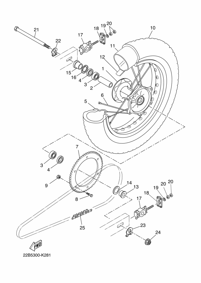 28 - ROUE ARRIERE