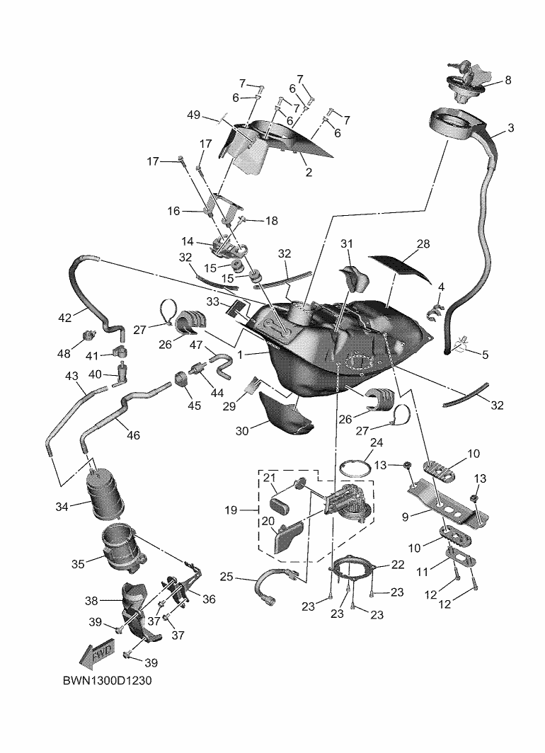 23 - RESERVOIR A CARBURANT