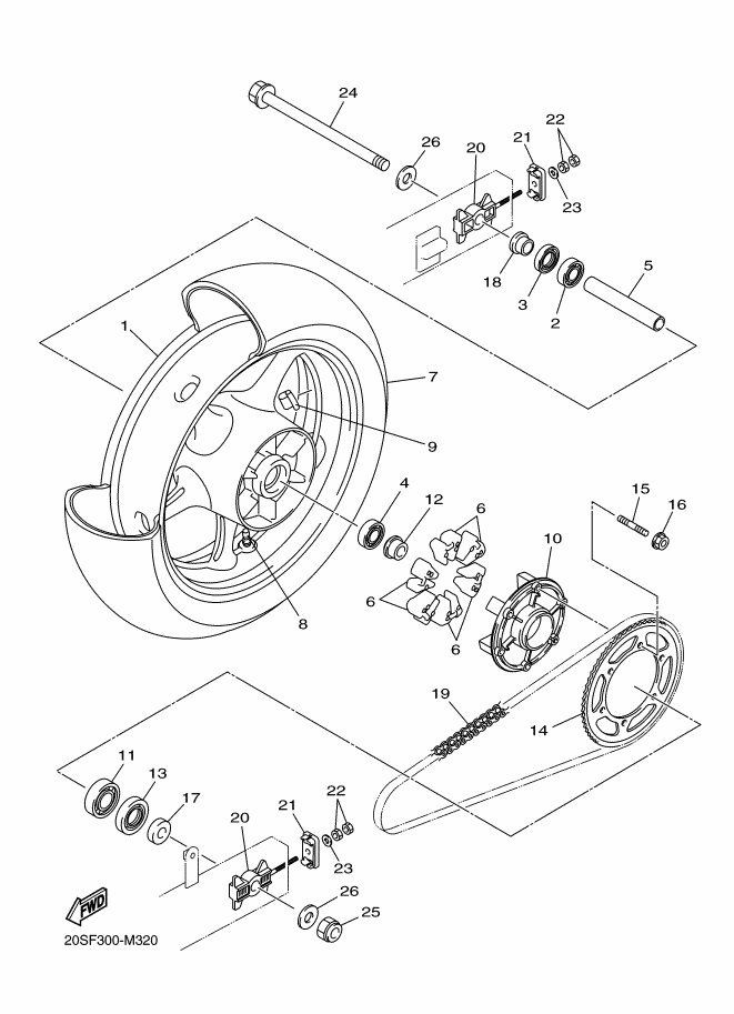 32 - ROUE ARRIERE