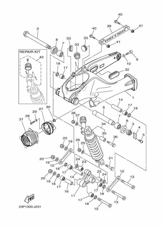 23 - BRAS ARRIERE & SUSPENSION