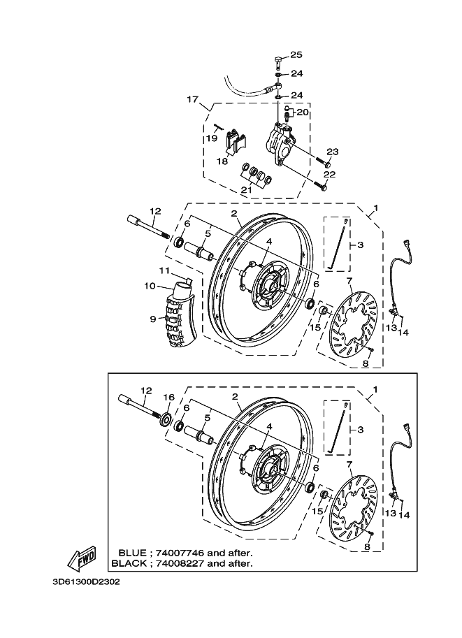 23 - FRONT WHEEL & BRAKE SYSTEM