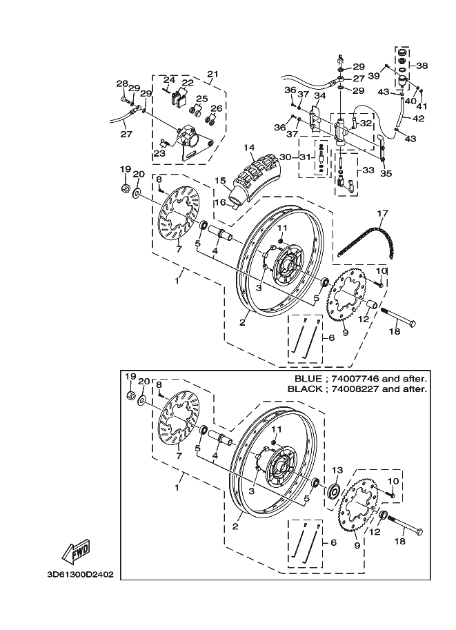 24 - ROUE AR ET SYSTEME DE FREIN