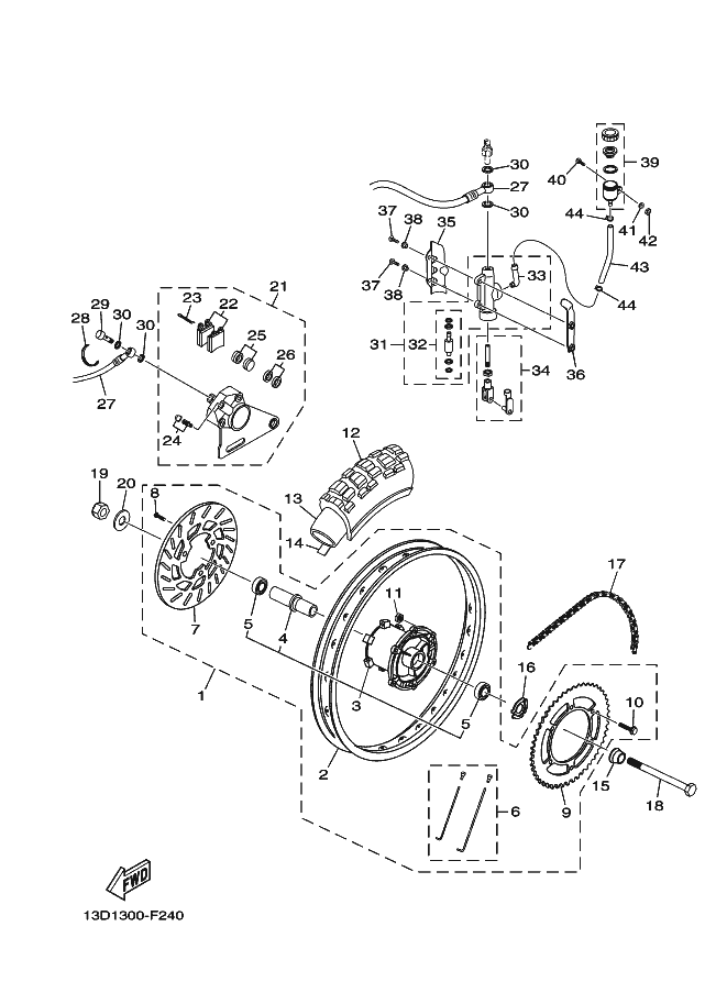 24 - ROUE AR ET SYSTEME DE FREIN