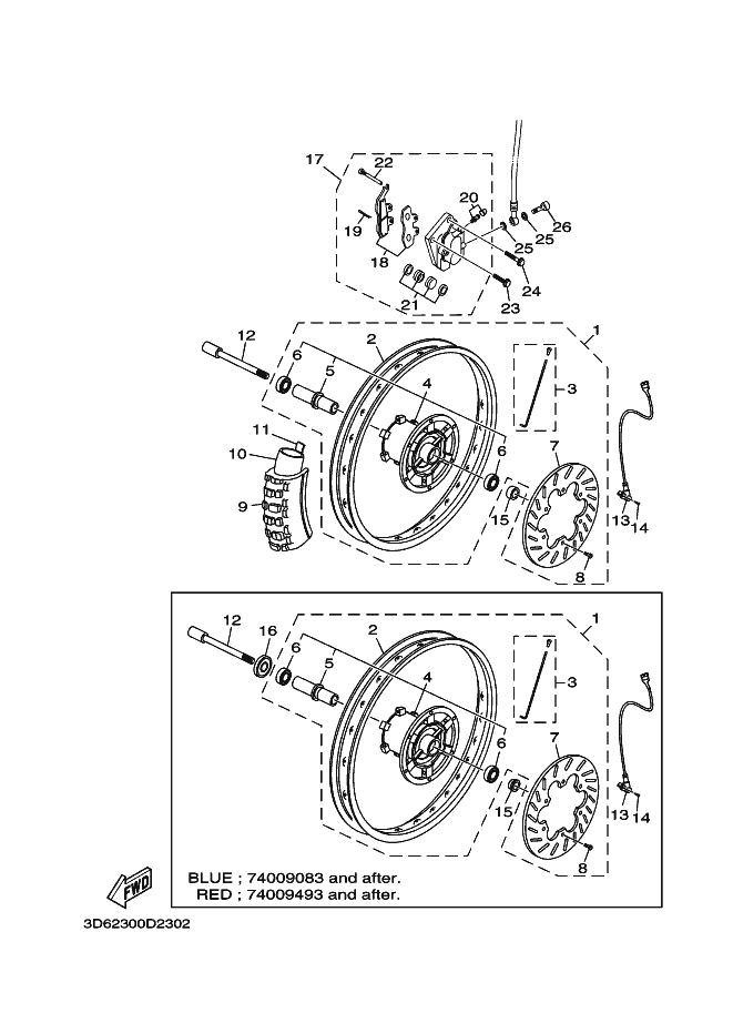 23 - FRONT WHEEL & BRAKE SYSTEM