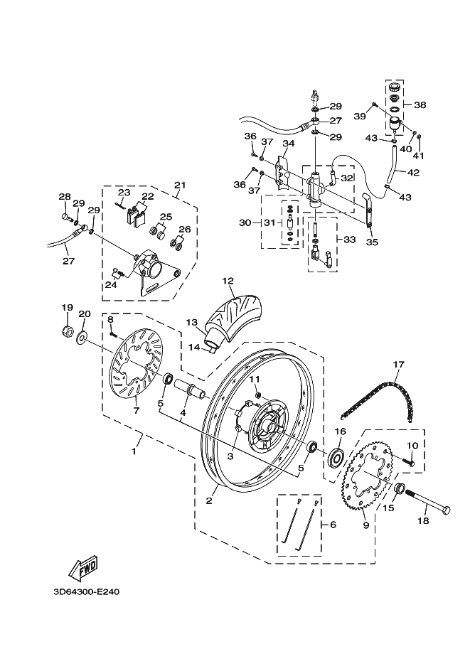 24 - ROUE AR ET SYSTEME DE FREIN