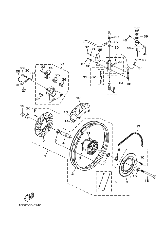 24 - ROUE AR ET SYSTEME DE FREIN