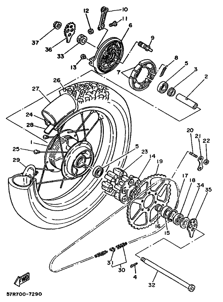 29 - ROUE ARRIERE