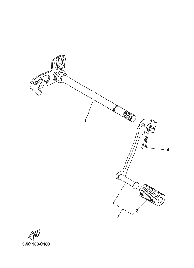 18 - AXE DE SELECT & PEDALE