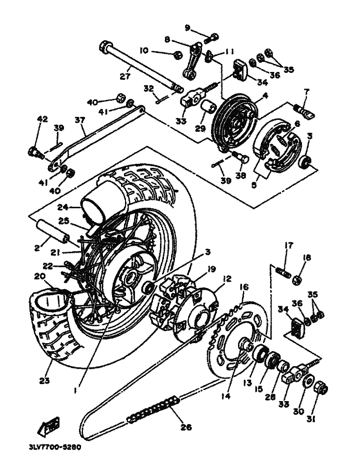 28 - ROUE ARRIERE