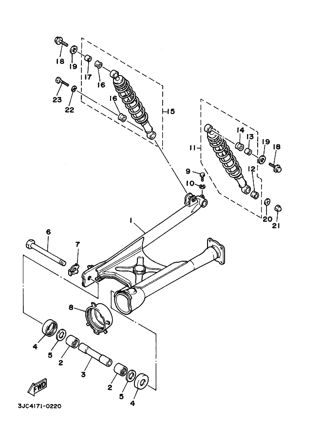 22 - BRAS ARRIERE & SUSPENSION