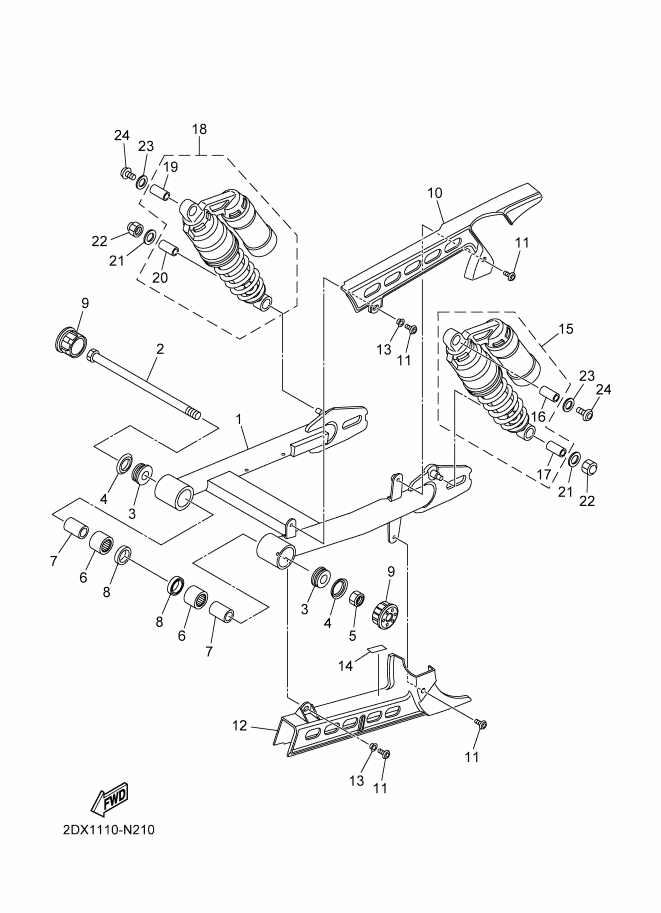 21 - BRAS ARRIERE & SUSPENSION