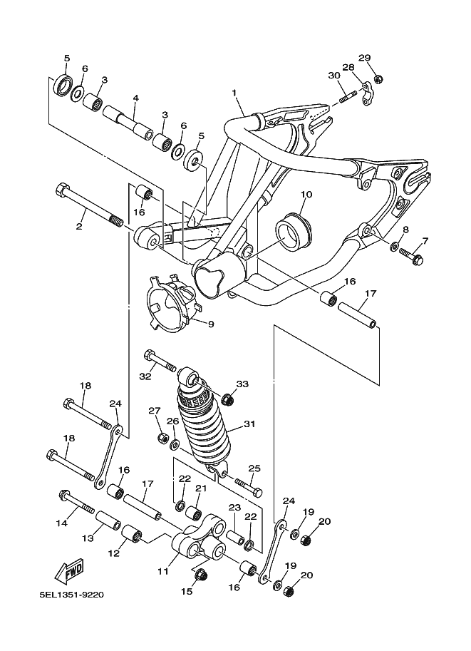 22 - BRAS ARRIERE & SUSPENSION