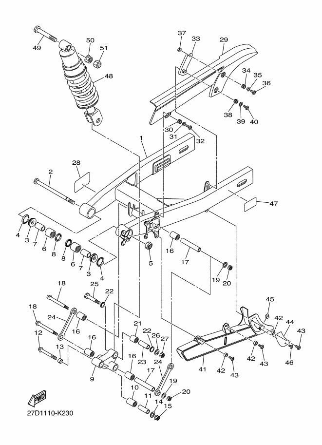 23 - BRAS ARRIERE & SUSPENSION