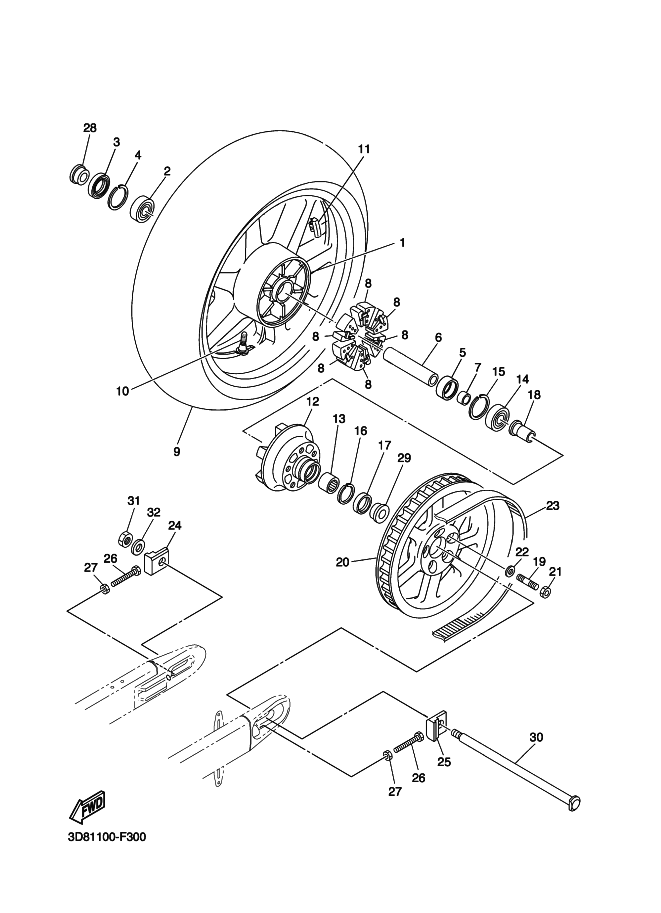 30 - ROUE ARRIERE