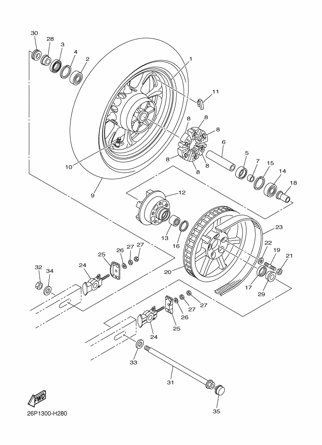 28 - ROUE ARRIERE