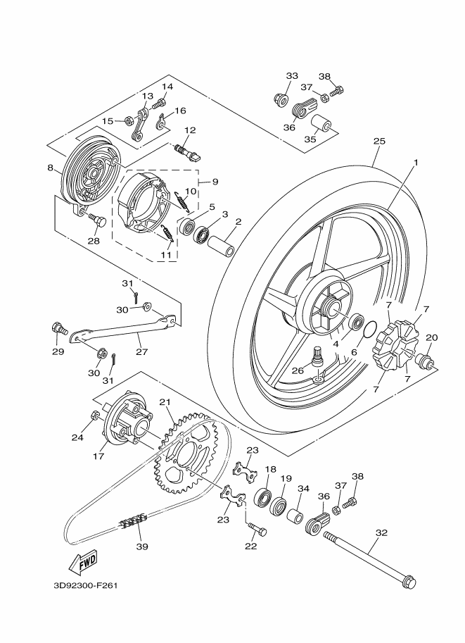 25 - ROUE ARRIERE