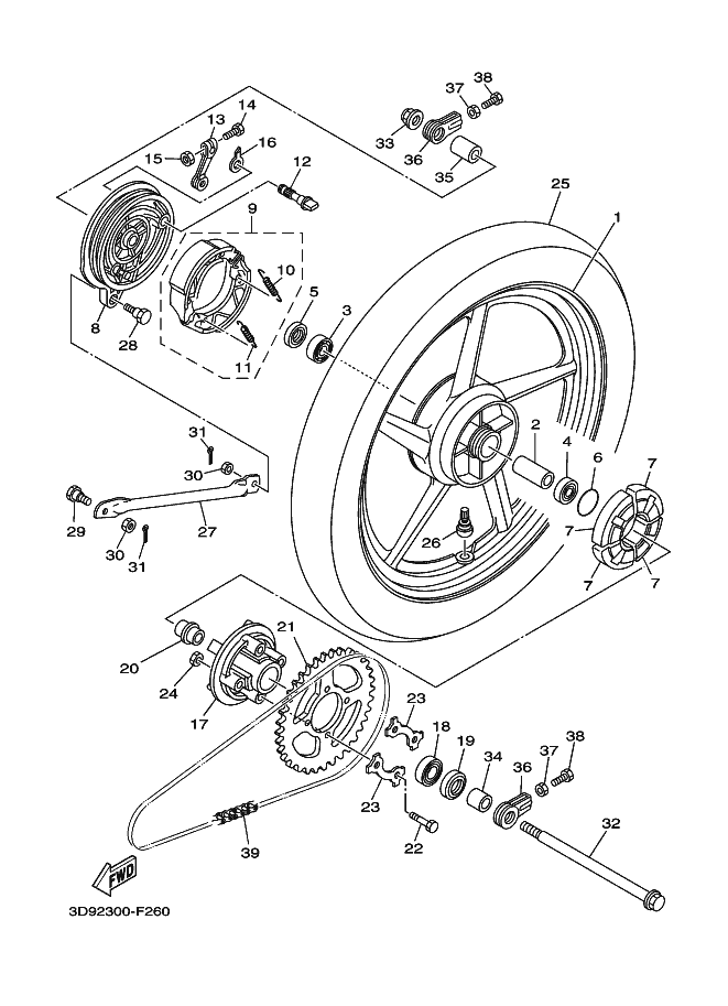 27 - ROUE ARRIERE