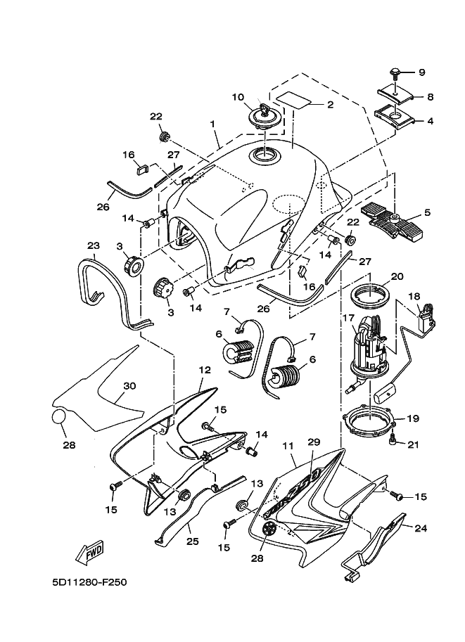 25 - RESERVOIR A CARBURANT