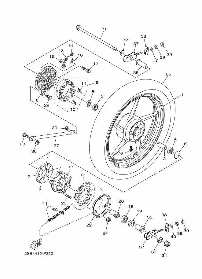 25 - ROUE ARRIERE