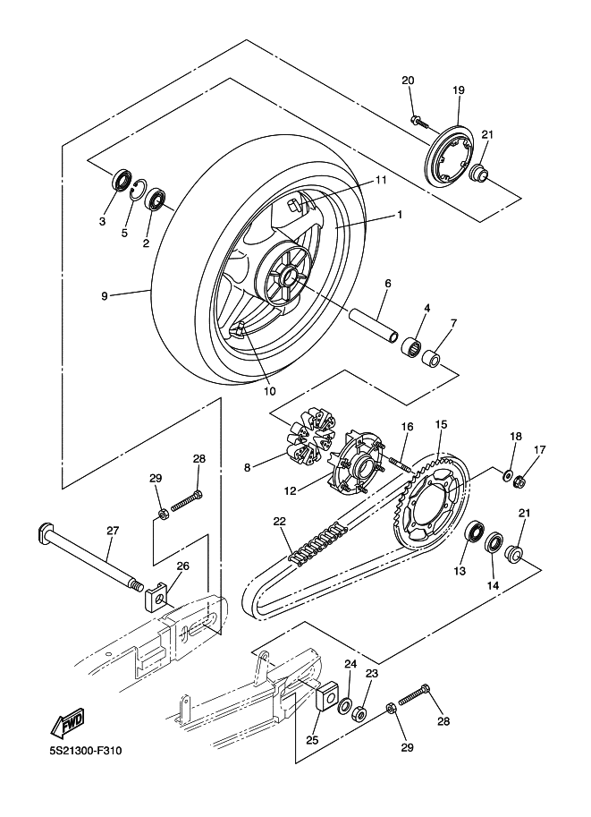 31 - ROUE ARRIERE