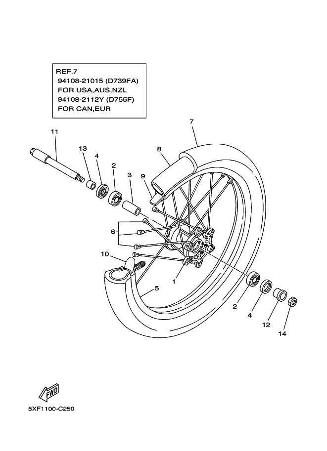 25 - ROUE AVANT