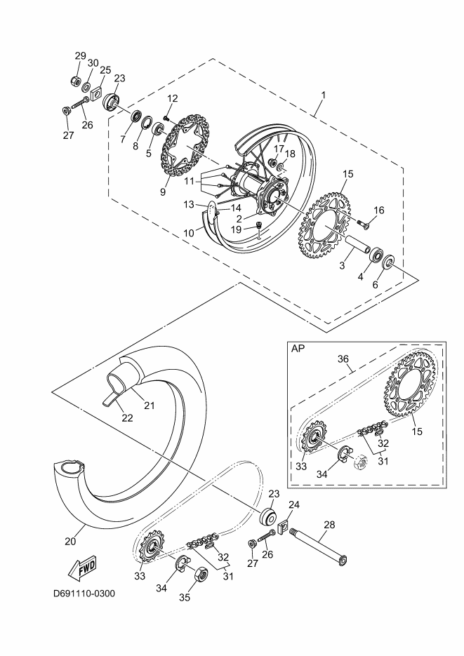 30 - ROUE ARRIERE