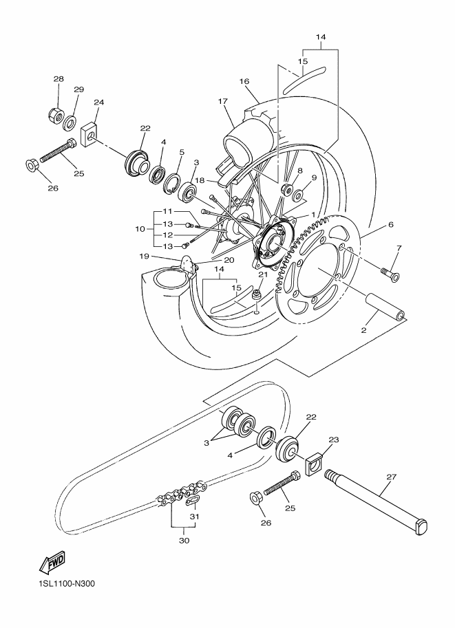 30 - REAR WHEEL 1