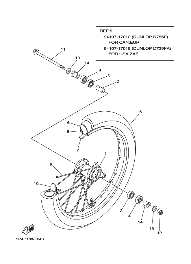 24 - ROUE AVANT