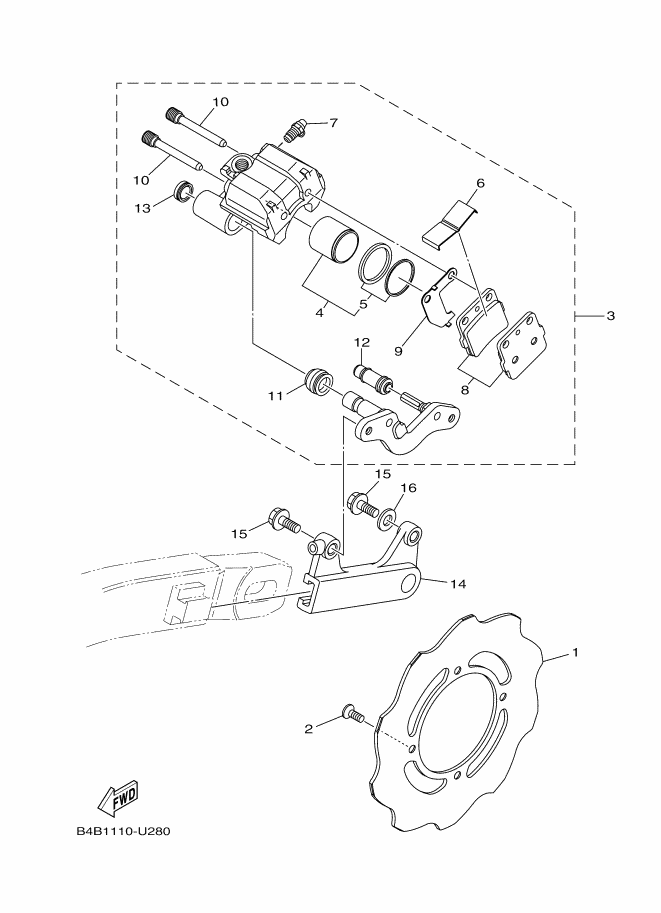 28 - ETRIER DE FREIN AR