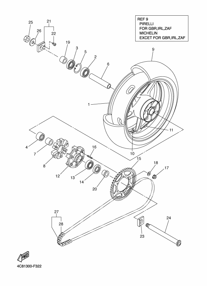 32 - ROUE ARRIERE