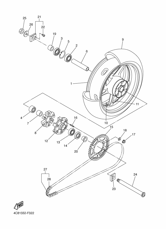 32 - ROUE ARRIERE