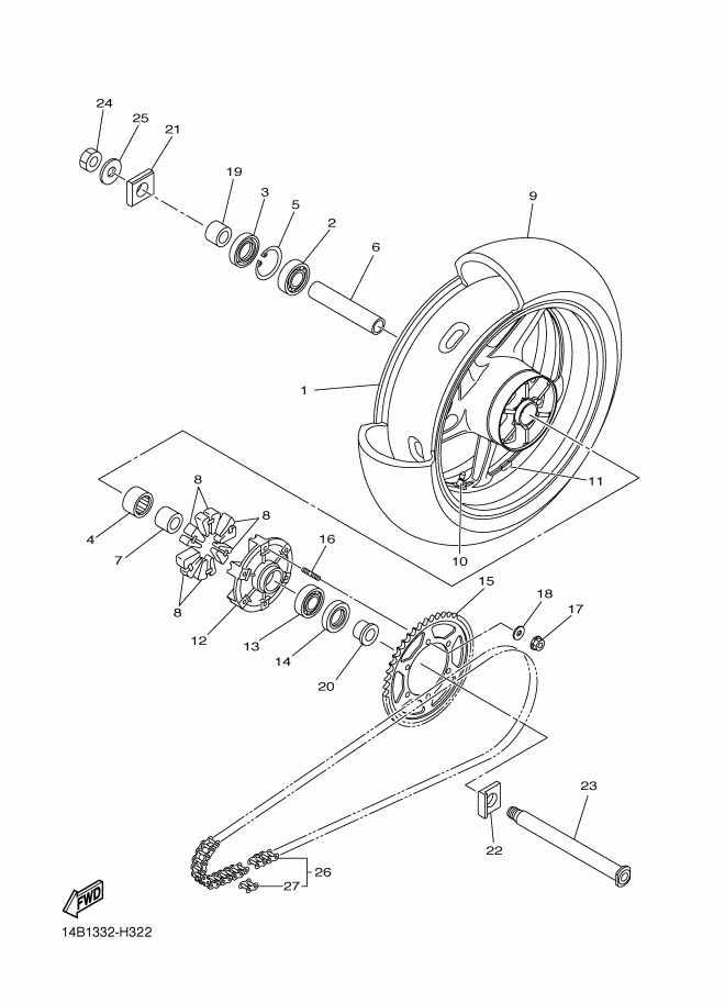 32 - ROUE ARRIERE