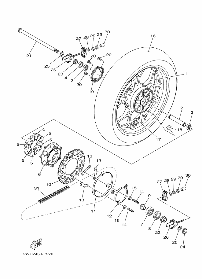 27 - ROUE ARRIERE