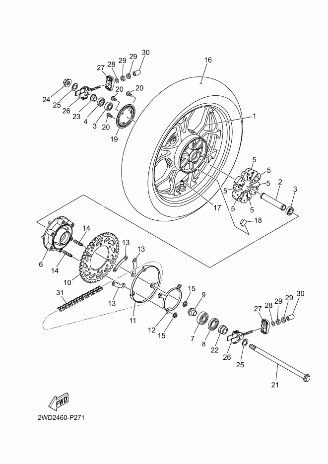 27 - ROUE ARRIERE