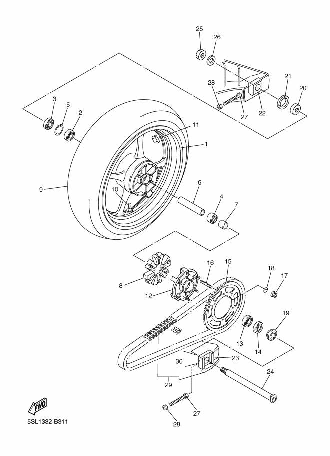 31 - ROUE ARRIERE