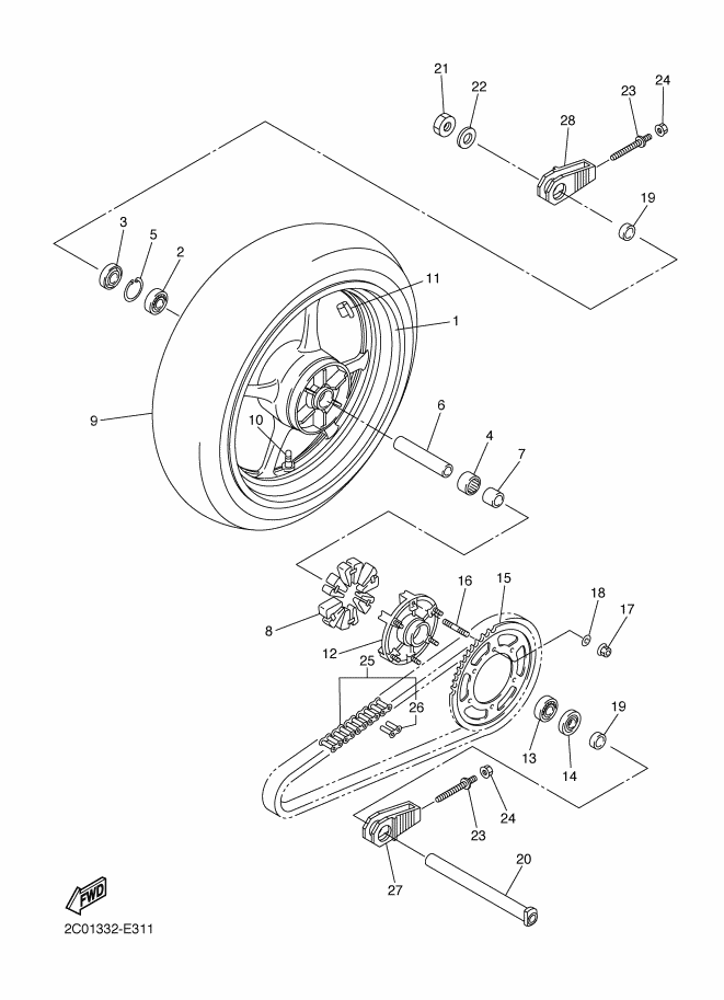 31 - ROUE ARRIERE