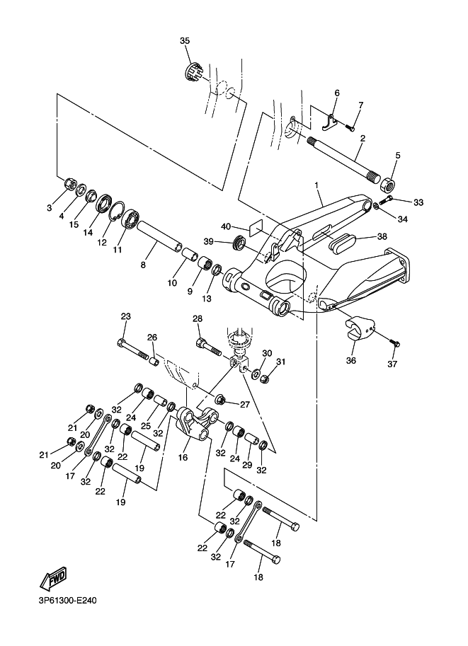 24 - BRAS ARRIERE