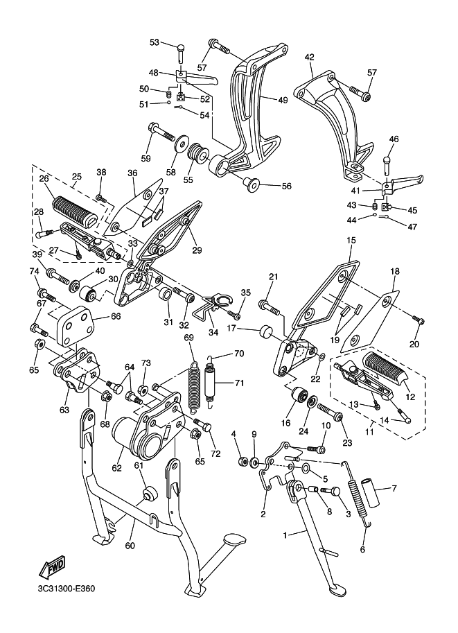 36 - SUPPORT & REPOSE PIED