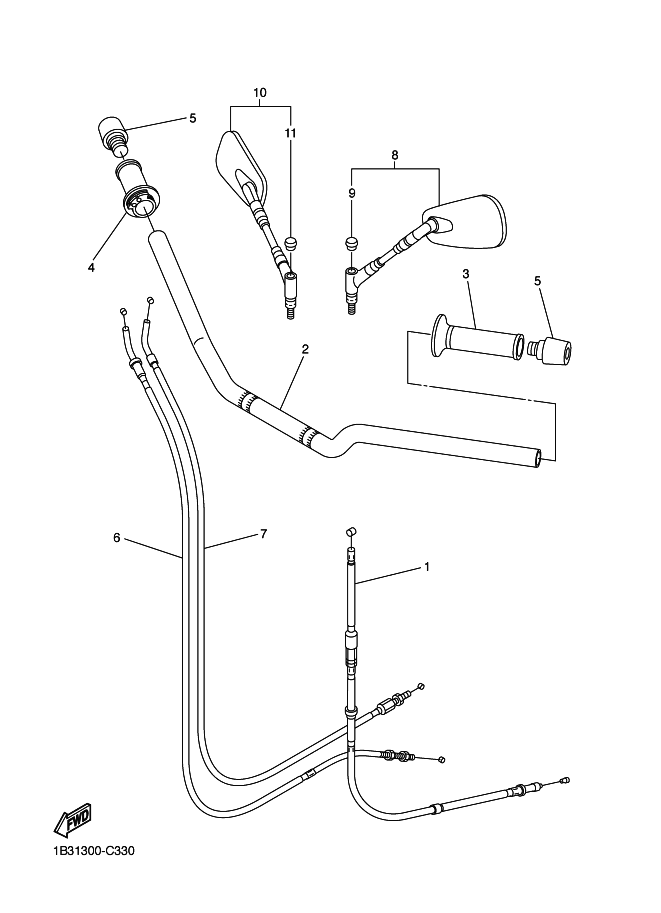 33 - GUIDON & CABLE