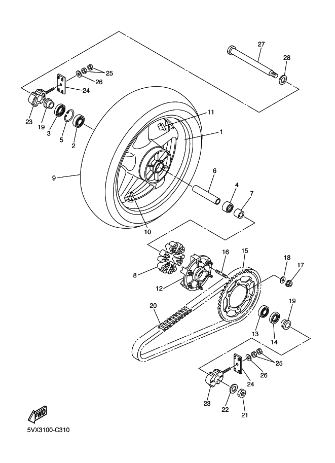 31 - ROUE ARRIERE