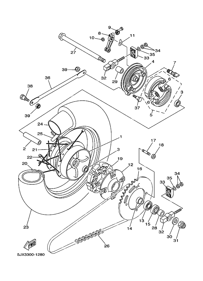 28 - ROUE ARRIERE