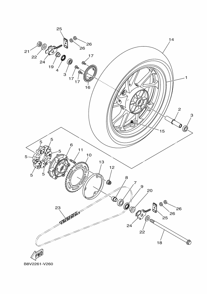 26 - ROUE ARRIERE