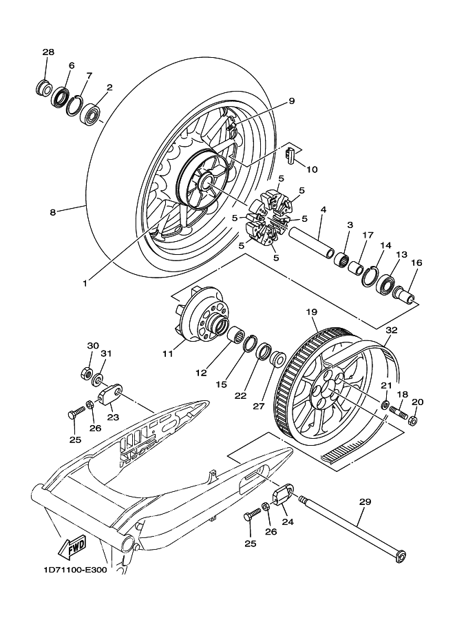 30 - ROUE ARRIERE